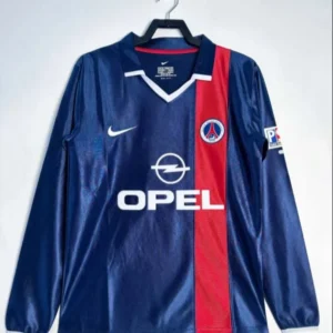2001/2002 Retro Long Sleeve Psg Paris Saint-Germain Home Football Shirt1:1 Thai Quality