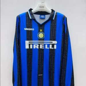 1997/1998 Retro Long Sleeve Internazionale Milan Home Football Jersey 1:1 Thai Quality