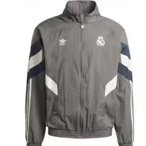 2024/2025 Real Madrid Windbreaker Gray Soccer Jersey 1:1 Thai Quality