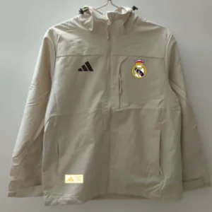 2025/2026 Real Madrid Windbreaker white Soccer Jersey 1:1 Thai Quality