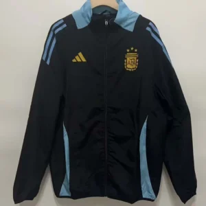 2024 Argentina Windbreaker Black Soccer Jersey 1:1 Thai Quality