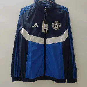 2024/2025 Manchester United Windbreaker Blue Football Shirt 1:1 Thai Quality