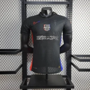 2024/2025 Player Version Barcelona Travis Scott Joint Edition Black Football Shirt 1:1 Thai Quality