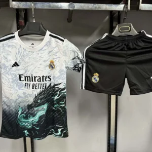 2025/2026 Real Madrid Special Edition Black And White Football Shirt 1:1 Thai Quality Kids Size