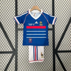 1998 Retro France Home Football Shirt 1:1 Thai Quality Kids Size