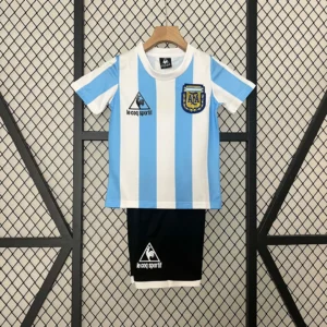 1986 Retro Argentina National Team Home Football Shirt 1:1 Thai Quality Kids Size
