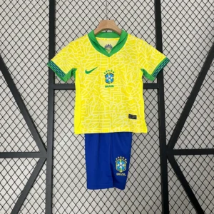 2024 Brazil Home Football Shirt 1:1 Thai Quality Kids Size