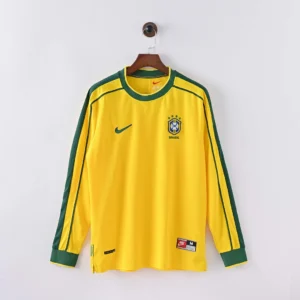 1998 Retro Long Sleeve Brazil Home Football Shirt 1:1 Thai Quality