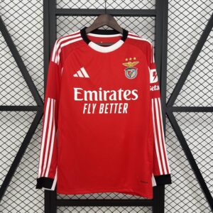 2025/2026 Long sleeve Benfica Home Football Jersey 1:1 Thai Quality