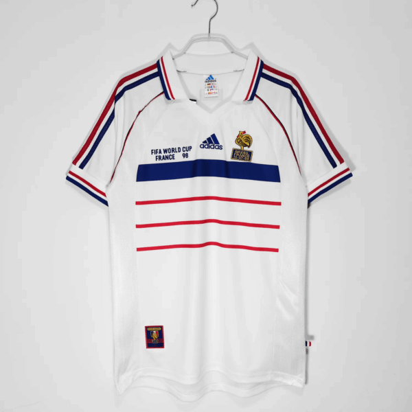 Camisa Retrô francesa de 1998 fora de casa