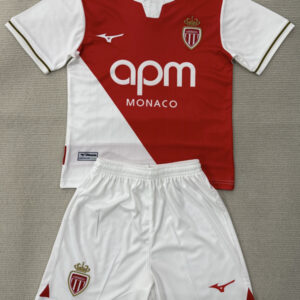25-26 Monaco Home Kids Soccer Jersey