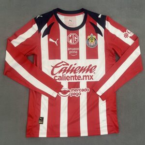 25-26 Chivas Home Long Sleeve Soccer Jersey