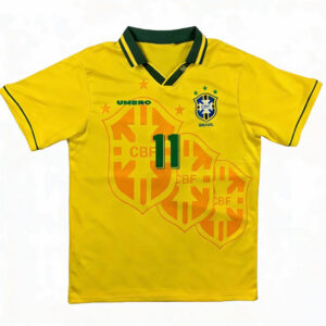 Brazil National Team 1994 World Cup Home No. 11 Retro Jersey